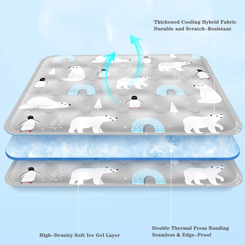 MICROCOSMOS Cool Pet Cooling Mat for Dogs and Cats – Washable, Portable, Summer Heat Relief Pad for All Pets