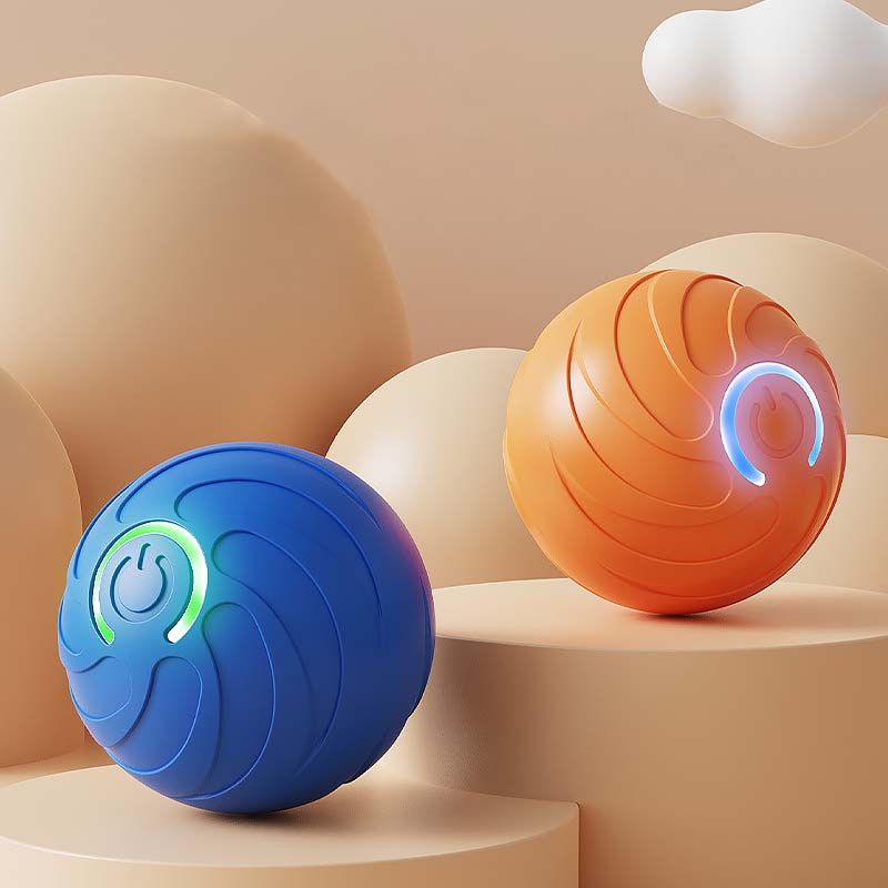 Teamoda Duraspin Interactive Dog Ball Toys – 2-Pack Motion-Activated Rolling Balls for Small & Large Dogs, USB Rechargeable & Durable – 2025 Smart Pet Toy (Blue + Orange)