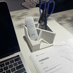 Architectural Concrete Pen Holder – Minimalist Desk Organizer Inspired by Brutalist Design