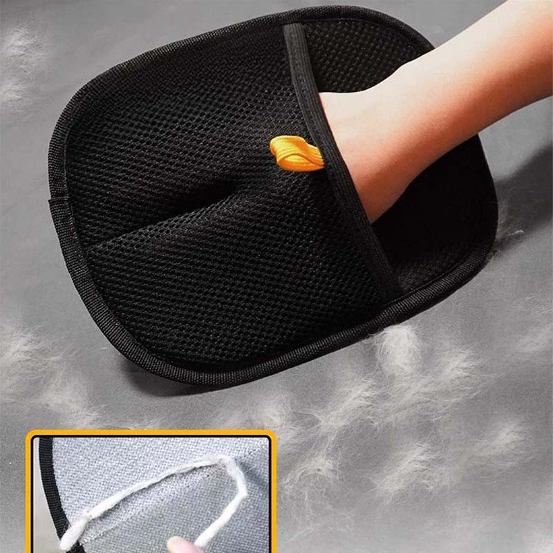 Teamoda 2-Pack Electrostatic Pet Hair Removal Gloves – Reusable & Washable Hair Remover for Dogs & Cats – Grooms Fur and Lifts Hair from Furniture, Clothes, Couch, Bedding & Car Seats (2025 Edition)