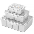 Portable Snack Organizer Box with Lid & Handle – Divided Charcuterie Serving Tray for Candy, Fruit, Nuts, and More – Clear Compartment Container for Parties, Picnics, and Travel