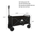 ROSONG Collapsible Wagon Cart with Wheels Foldable - Folding Utility Heavy Duty Wagons Carts for Grocery Sports Garden Shopping Camping