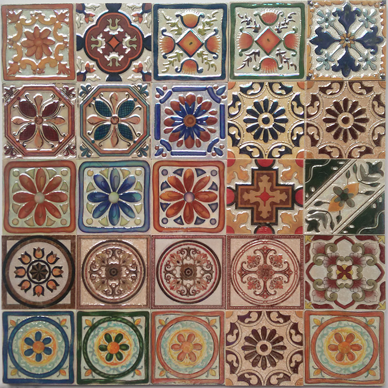 Retro European Art Tiles – （90 x 90mm） Decorative Ceramic Tile