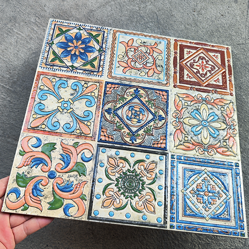 Aged Ceramic Tile Vintage Aged Design Tile - Unique Backsplash Tile - Bathroom Tile - Accent Tiles
