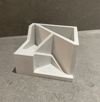 Architectural Concrete Pen Holder – Minimalist Desk Organizer Inspired by Brutalist Design