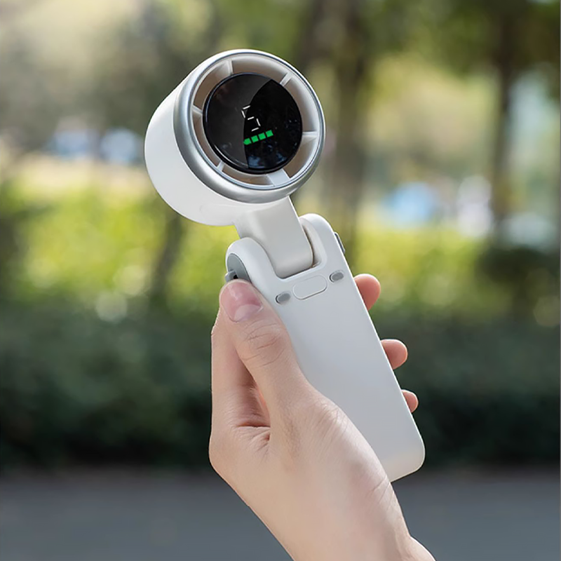 PHENSEN 4-in-1 Portable Handheld Fan – 100-Speed Adjustable, 5000mAh Rechargeable Battery, Foldable with Clip, 160° Rotating Head – Perfect for Travel, Office & Outdoor Use