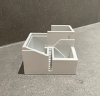 Architectural Concrete Pen Holder – Minimalist Desk Organizer Inspired by Brutalist Design
