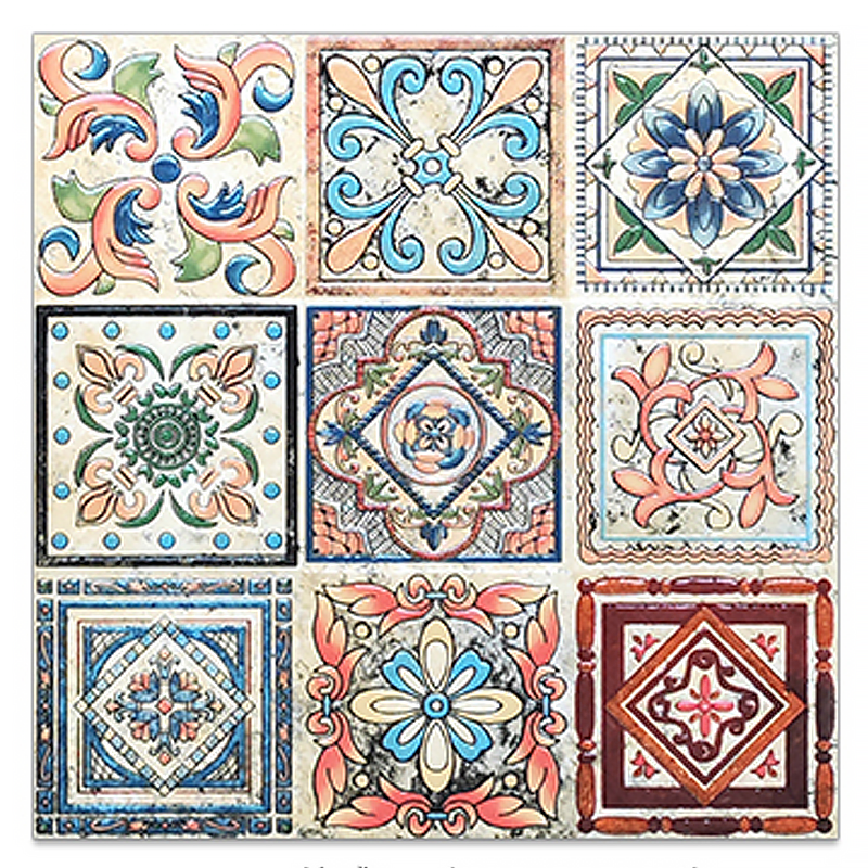 Aged Ceramic Tile Vintage Aged Design Tile - Unique Backsplash Tile - Bathroom Tile - Accent Tiles