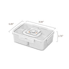 Portable Snack Organizer Box with Lid & Handle – Divided Charcuterie Serving Tray for Candy, Fruit, Nuts, and More – Clear Compartment Container for Parties, Picnics, and Travel
