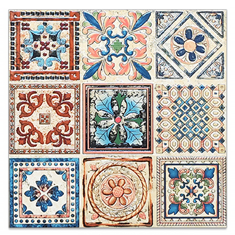 Aged Ceramic Tile Vintage Aged Design Tile - Unique Backsplash Tile - Bathroom Tile - Accent Tiles