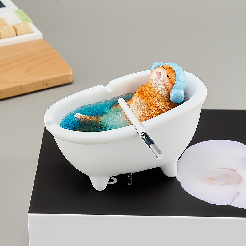 Eco-Friendly Resin Cat Ashtray – Detachable & Easy-to-Clean Design | Cute Gift for Smokers & Cat Lovers