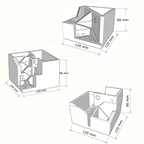 Architectural Concrete Pen Holder – Minimalist Desk Organizer Inspired by Brutalist Design