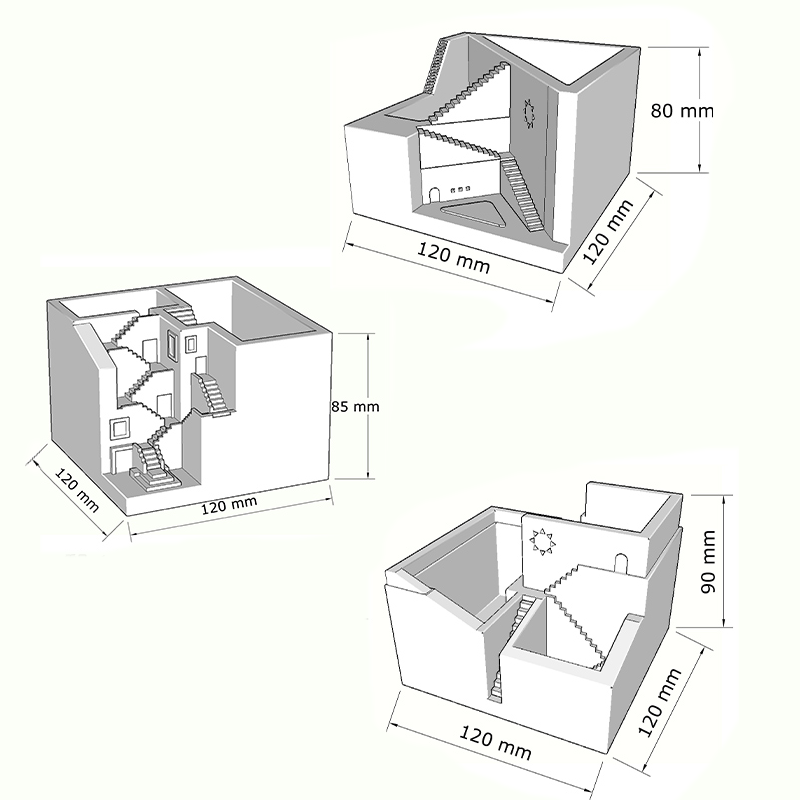 Architectural Concrete Pen Holder – Minimalist Desk Organizer Inspired by Brutalist Design