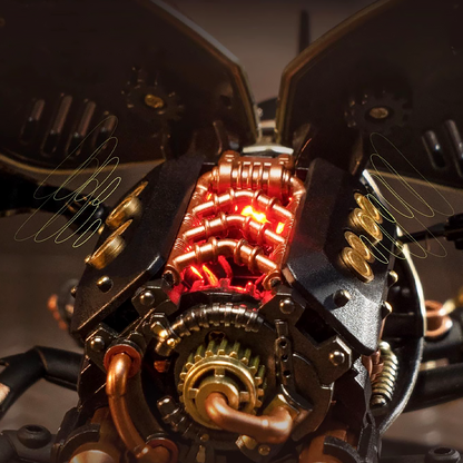 Realistic Mechanical Rhinoceros Beetle – Articulated Metal Insect Model | Unique Gift for Collectors & Sci-Fi Fans