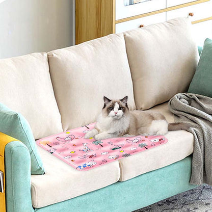 MICROCOSMOS Cool Pet Cooling Mat for Dogs and Cats – Washable, Portable, Summer Heat Relief Pad for All Pets