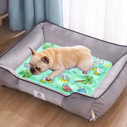 MICROCOSMOS Cool Pet Cooling Mat for Dogs and Cats – Washable, Portable, Summer Heat Relief Pad for All Pets