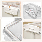 Portable Snack Organizer Box with Lid & Handle – Divided Charcuterie Serving Tray for Candy, Fruit, Nuts, and More – Clear Compartment Container for Parties, Picnics, and Travel