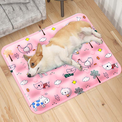 MICROCOSMOS Cool Pet Cooling Mat for Dogs and Cats – Washable, Portable, Summer Heat Relief Pad for All Pets