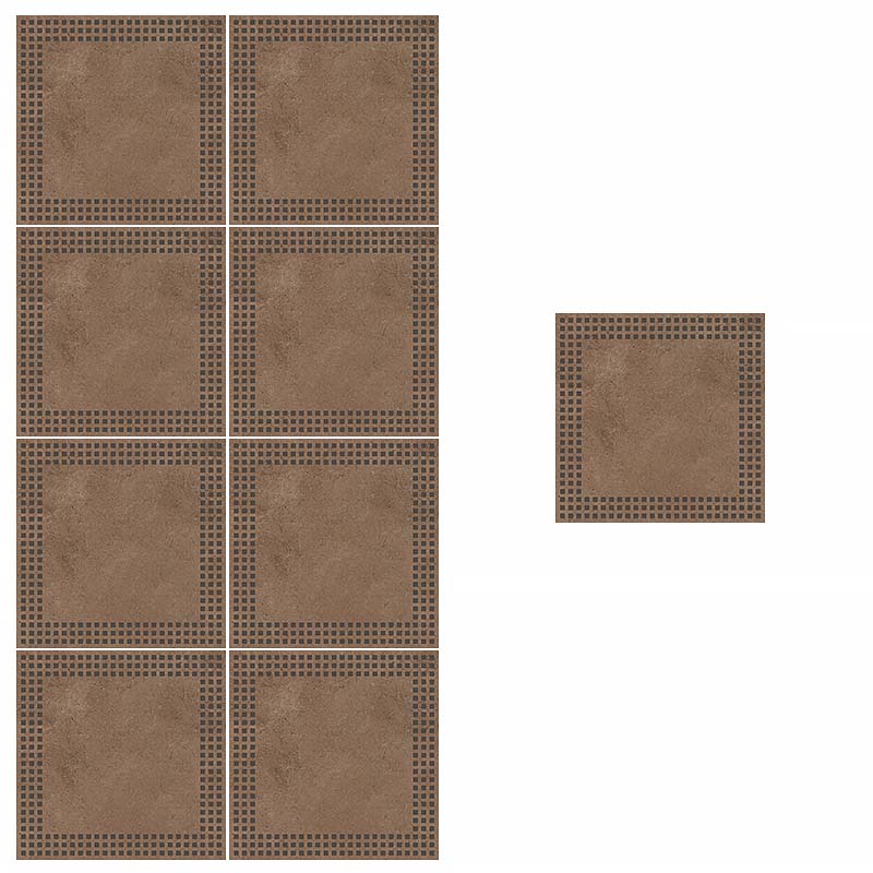 Anti-Slip Vintage Brown Ceramic Tile – Ideal for Entryway, Balcony, Kitchen, and Café