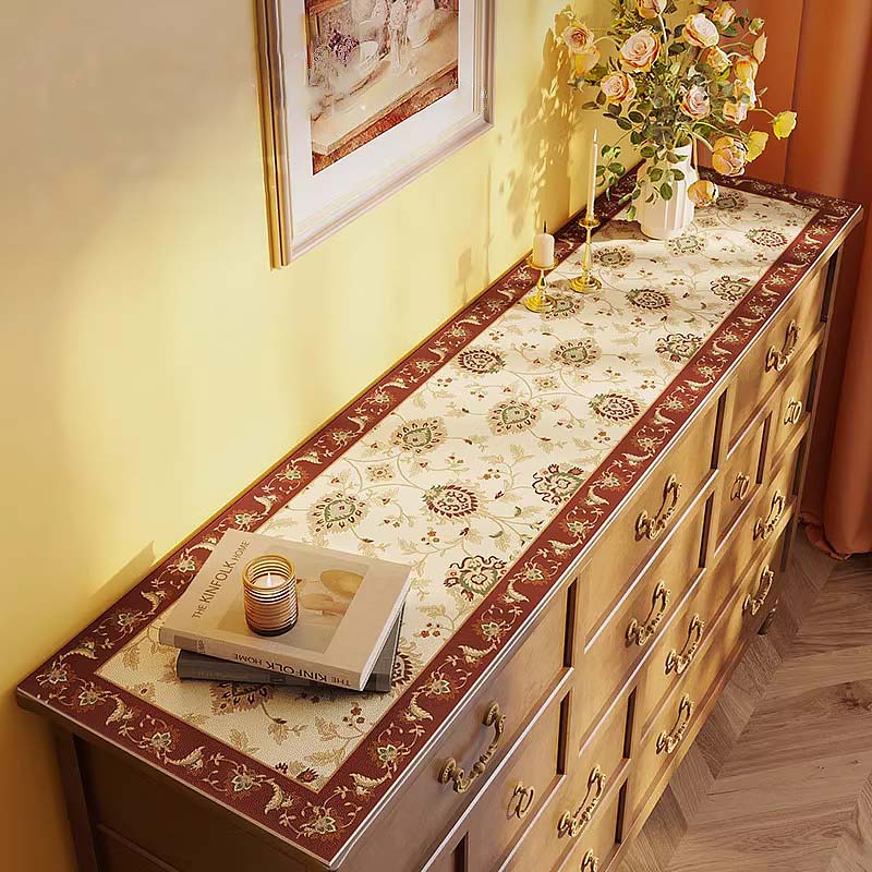 Vintage Waterproof Table Mat – PU Leather Cover for Buffet Tables, TV Stands, Dressers & Desks