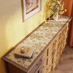 Retro PU Leather Table Cover – Waterproof Desk Mat for Sideboards, TV Cabinets & Dressing Tables