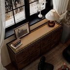 Retro PU Leather Table Cover – Waterproof Desk Mat for Sideboards, TV Cabinets & Dressing Tables