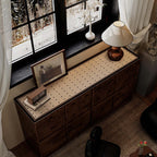Retro PU Leather Table Cover – Waterproof Desk Mat for Sideboards, TV Cabinets & Dressing Tables